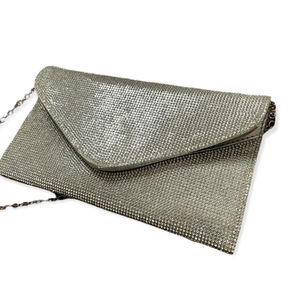 Ester & Lilly Silver Strass Night Purse Clutch with Detachable Straps - Picture 8 of 13